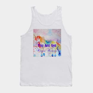 Unicorn Watercolor Painting Unique Quote Rainbow Tank Top